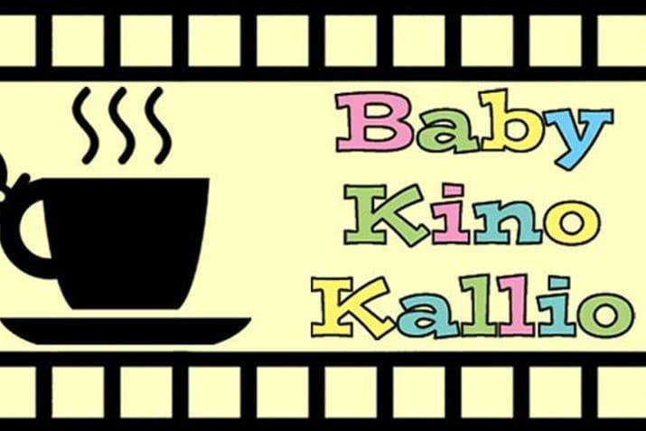 Kuva, joka sisältää kohteen kahvikuppi, kuppi, elokuvanauha, teksti: Baby Kino Kallio