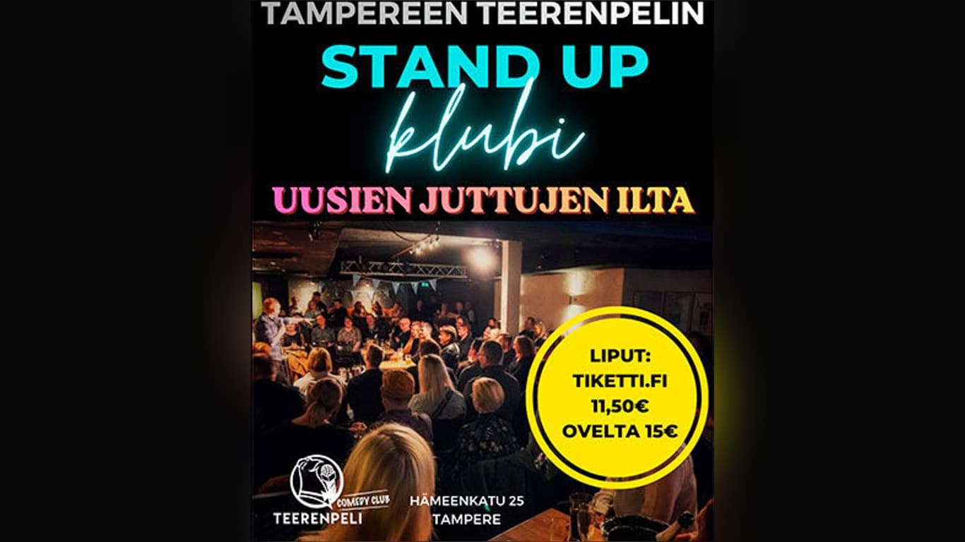 Teerenpelin stand up-klubi: Uusien juttujen ilta