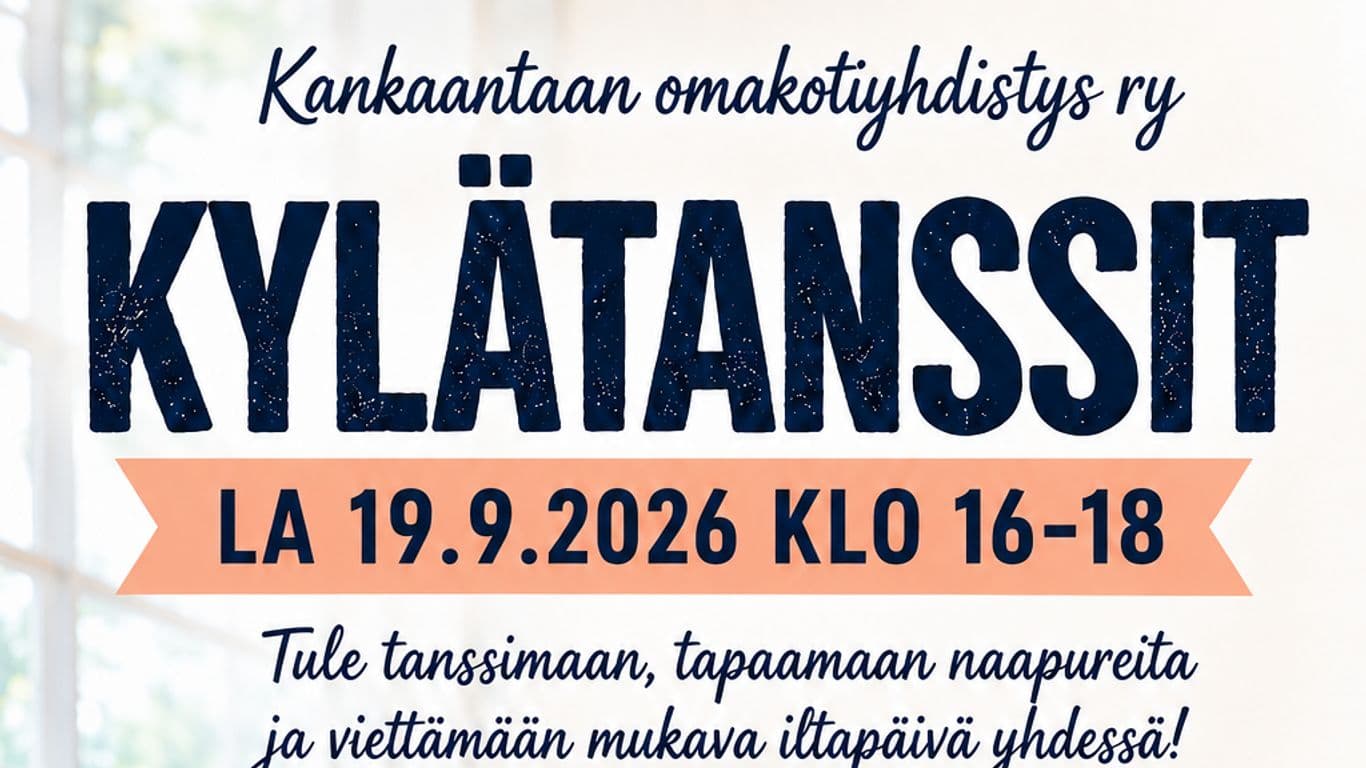 Kylätanssit Nokianvirran koululla 19.9. klo16-18