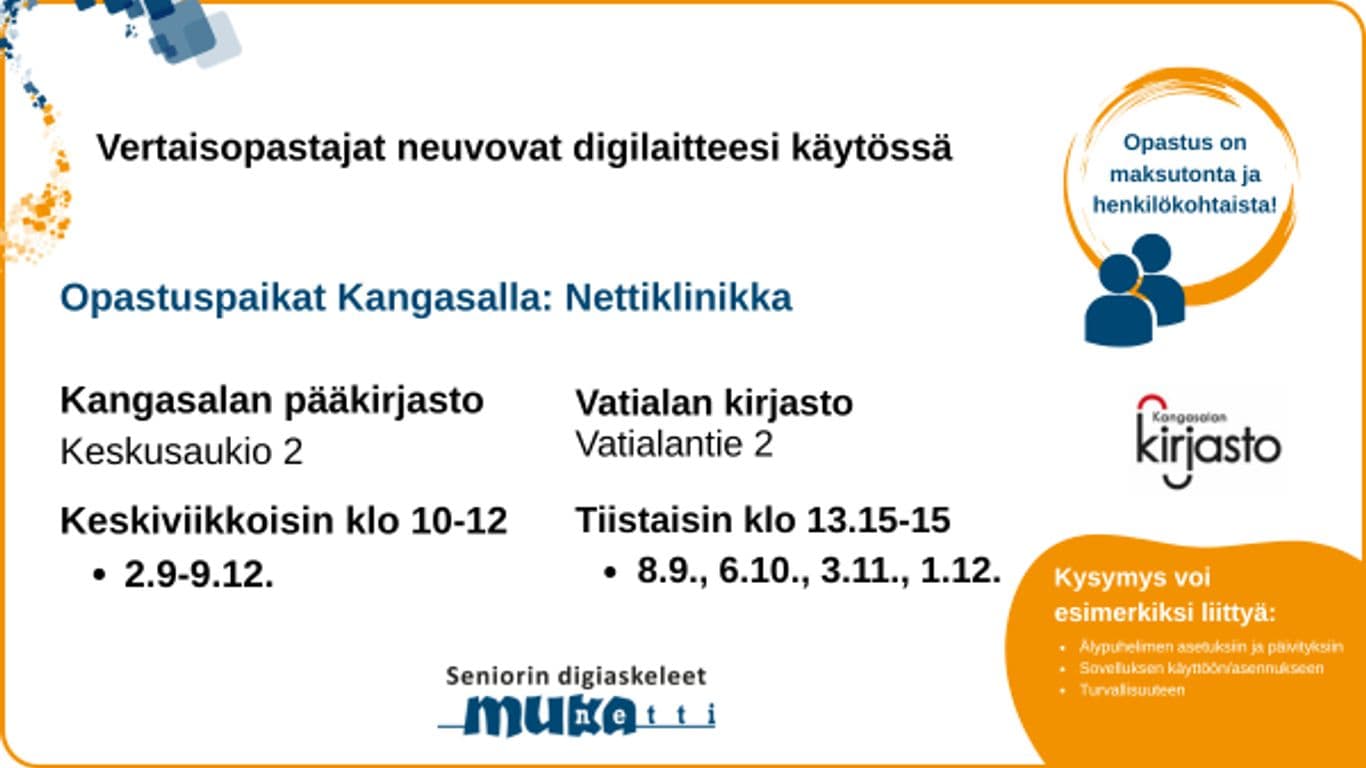 Nettiklinikka Kangasalan kirjastossa