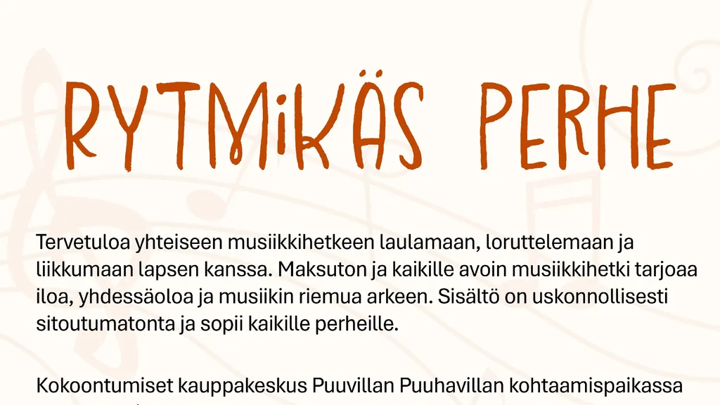 Rytmikäs perhe -musiikkileikkihetki