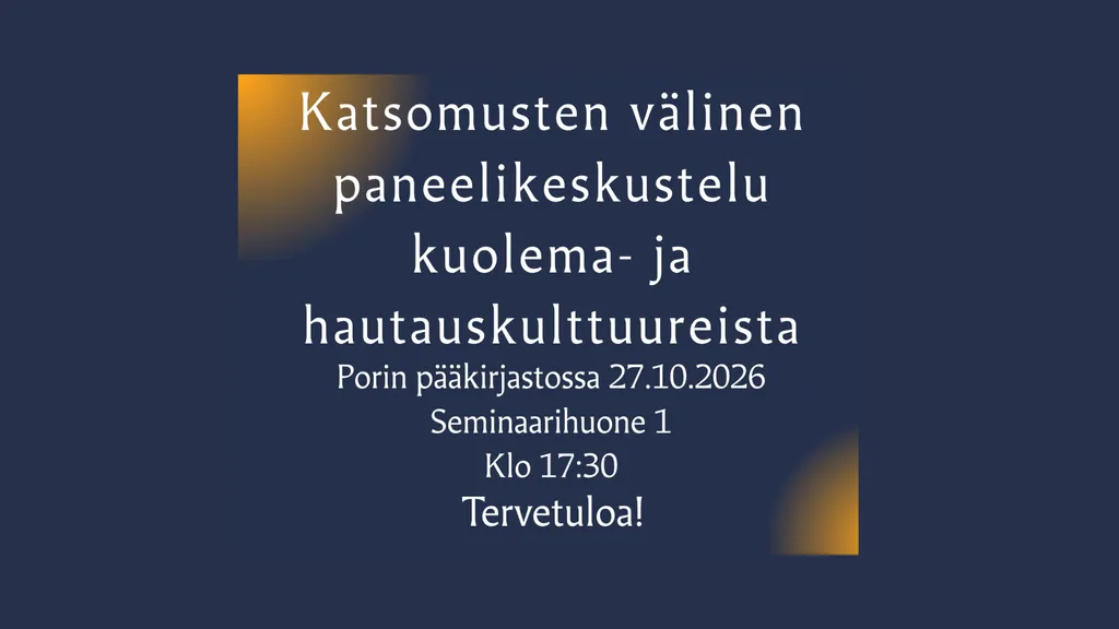 Paneelikeskustelu kuolema- ja hautauskulttuureista