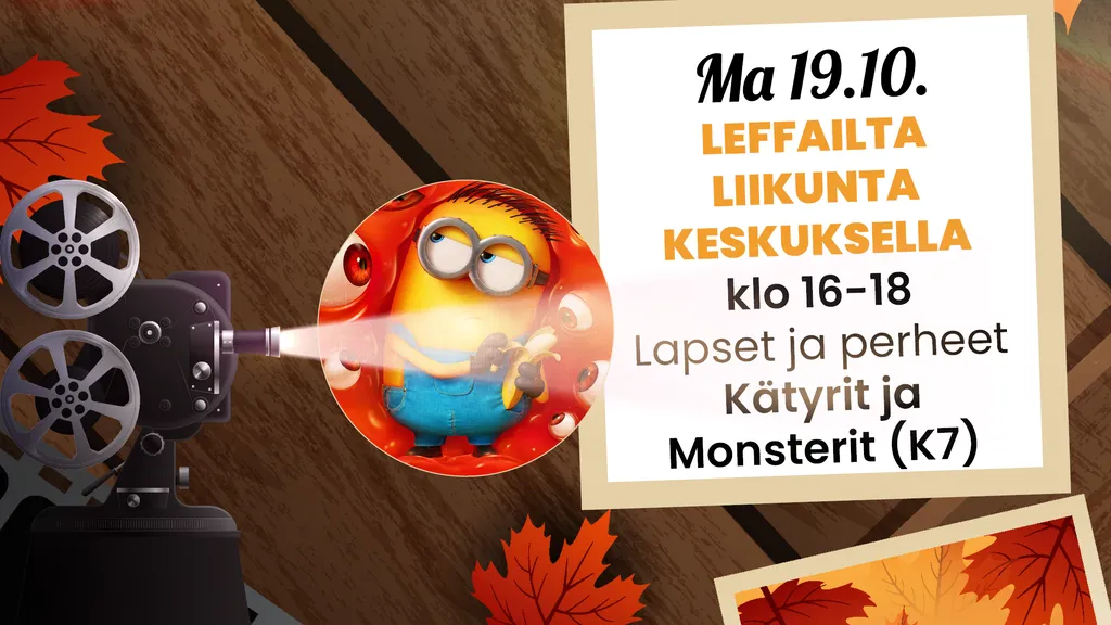 Koko perheen maksuton leffailta Nakkilan liikuntakeskuksella