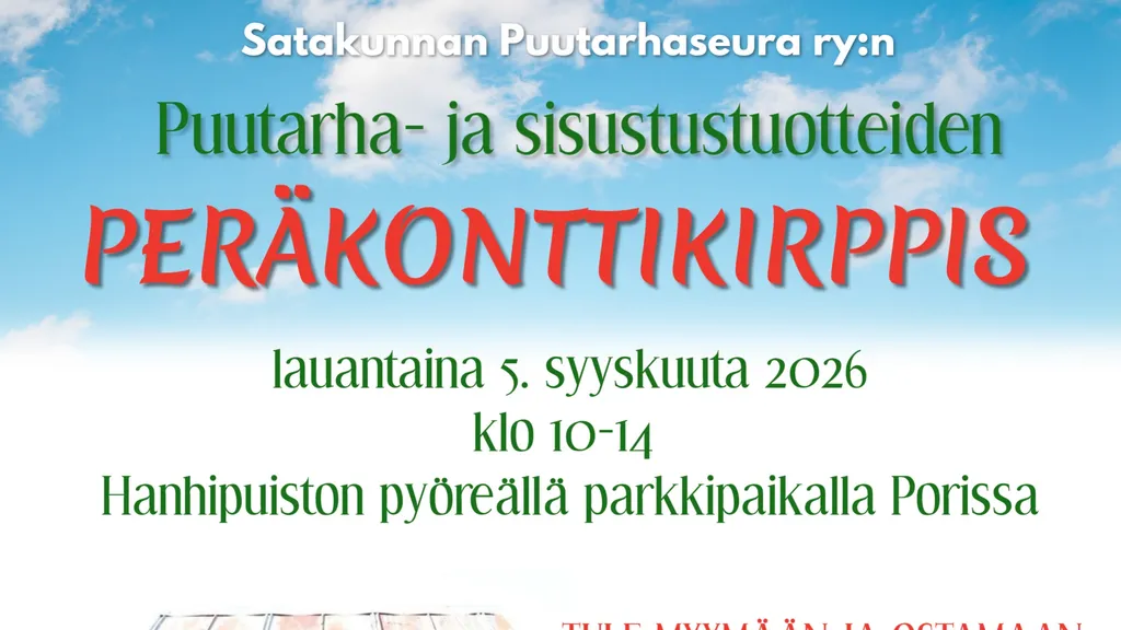 Puutarha- ja sisustustuotteiden peräkonttikirppis