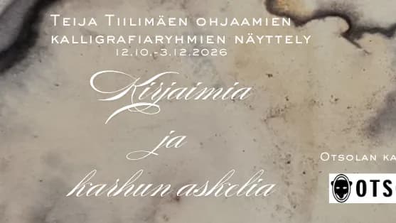 Kalligrafianäyttely - Kirjaimia ja karhun askelia