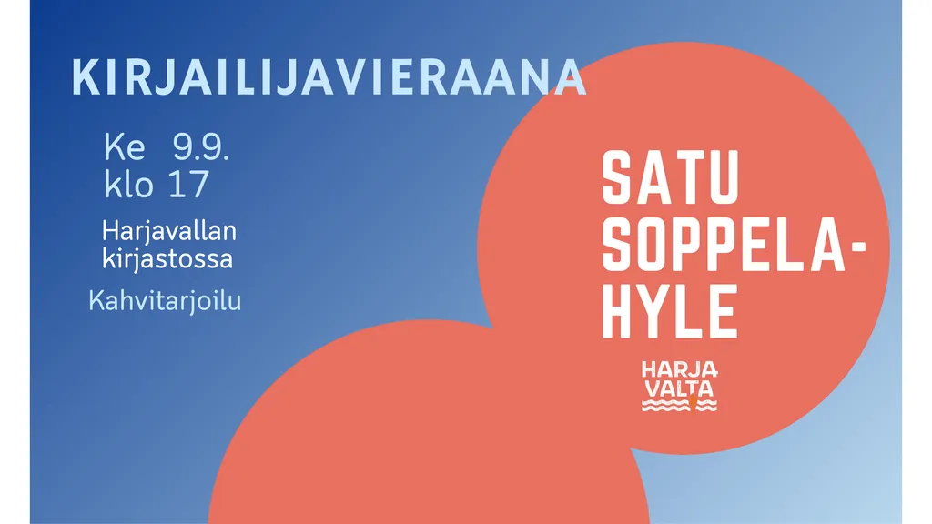 Kirjailijavieraana Satu Soppela-Hyle 9.9.