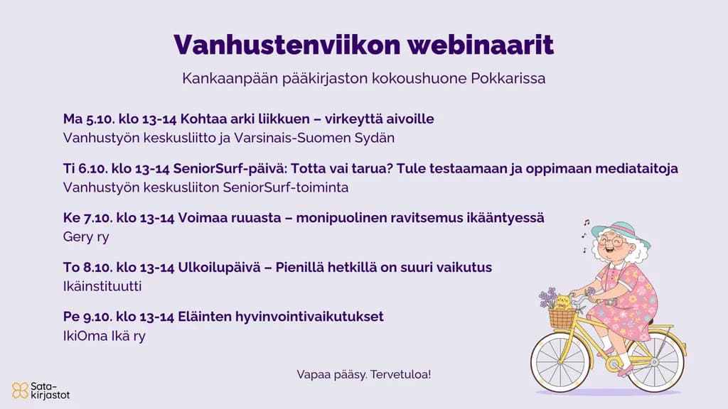 Vanhustenviikon webinaarit