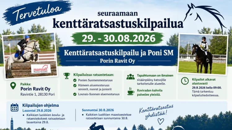 Kenttäratsastuskilpailuja ja Poni SM