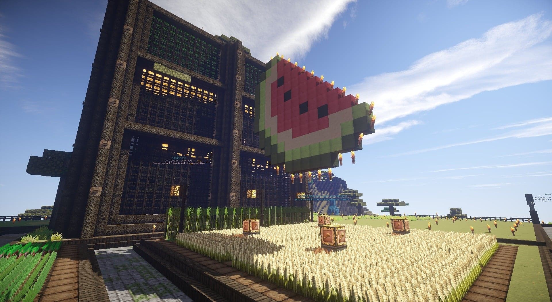 Kuvassa Minecraft maailma