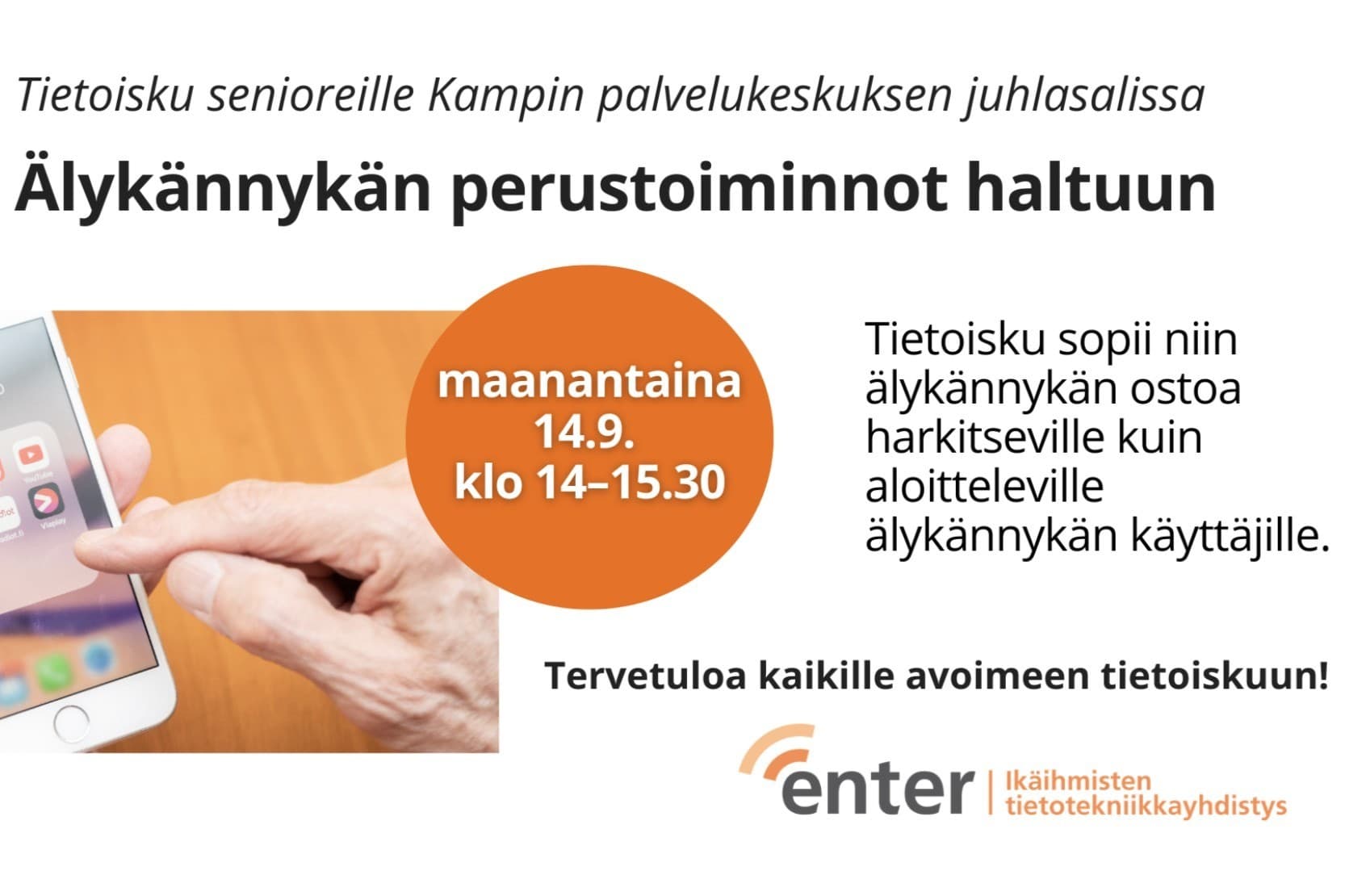 Enterin tietoisku: Älykännykän perustoiminnot haltuun