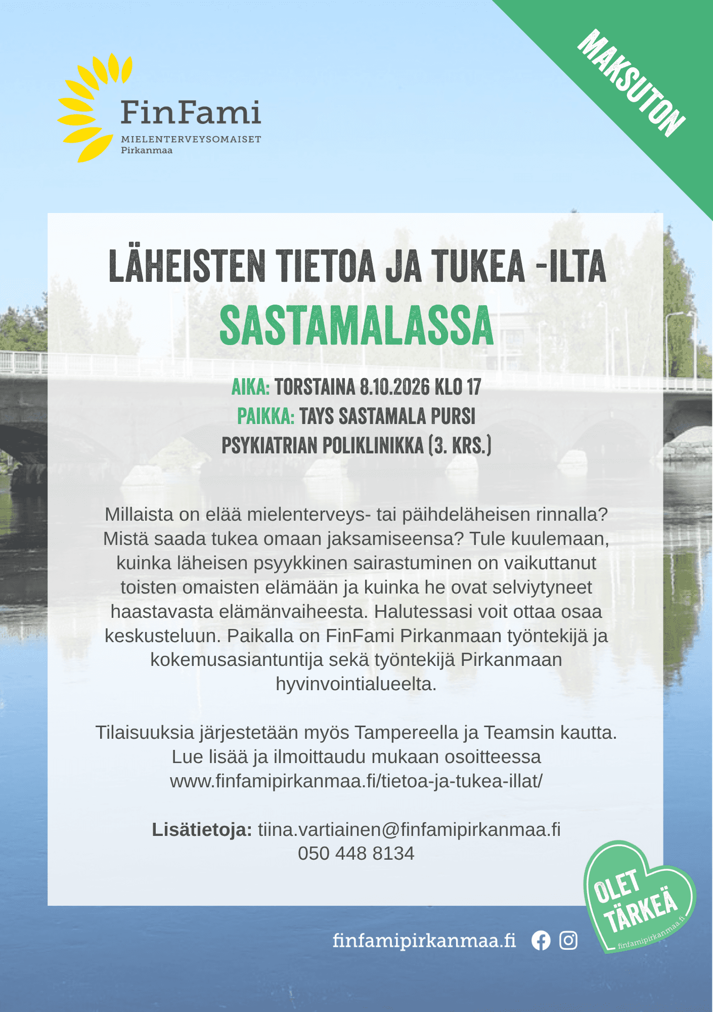 Tietoa ja tukea -ilta omaisille