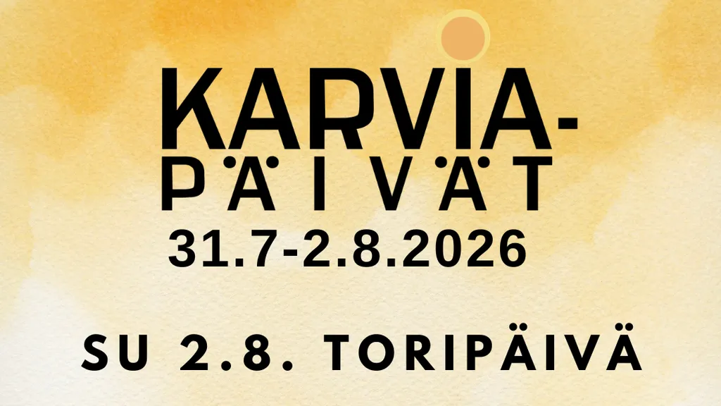 Karvia-Päivät 2.8.2026 Toritapahtuma